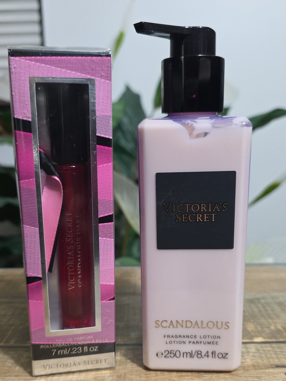 Victoria's Secret Scandalous Light Pink Fragrance Lotion & Rollerball NEW